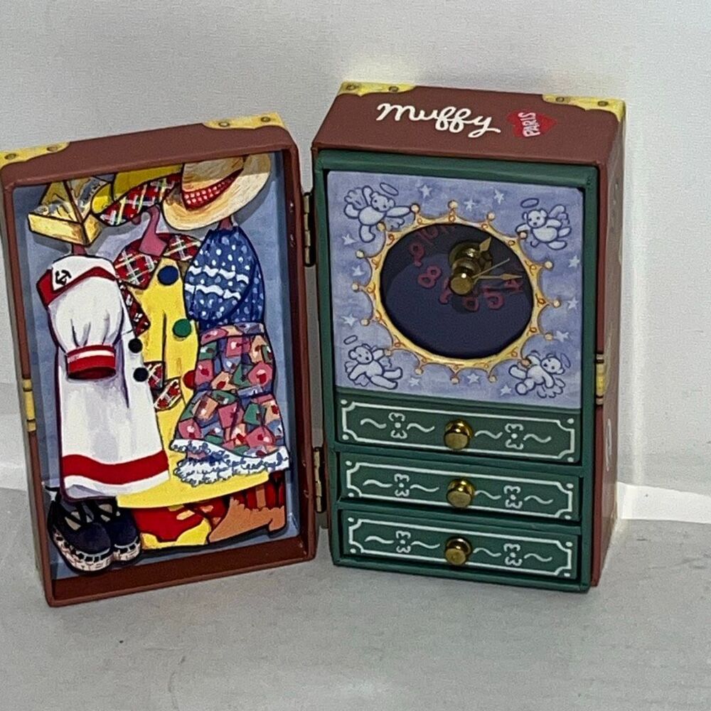 North American Bear Company Muffy Vanderbear 1998 Clock Trunk Club Gift